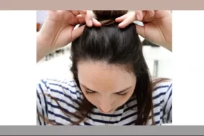 Hairstyle instructions for the half bun