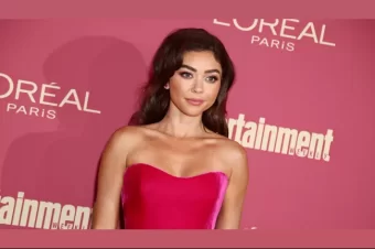 Hairstyle trend: Sarah Hyland wears her hair red in spring