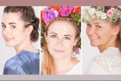 Hairstyles with a wreath of flowers