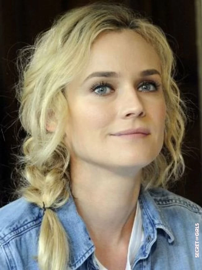 Fuzzy braid | 20 hairstyles to steal from Diane Kruger