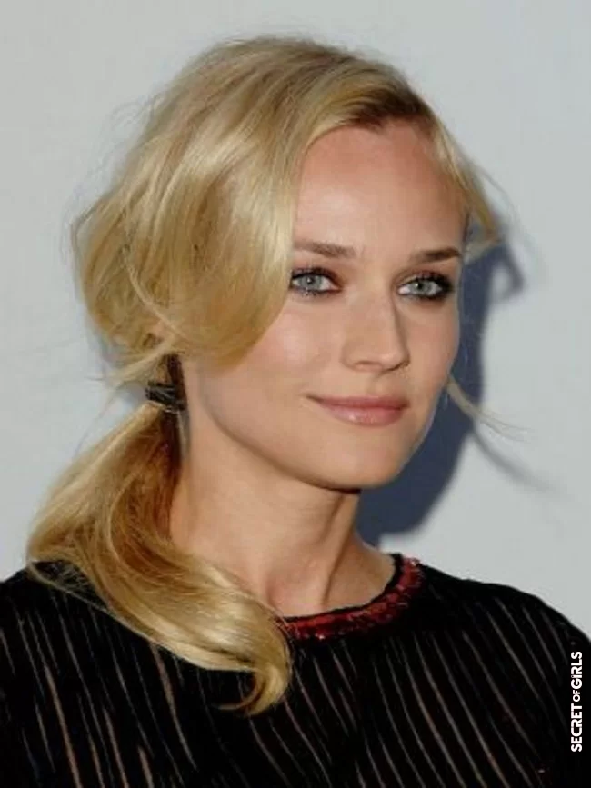 Low ponytail | 20 hairstyles to steal from Diane Kruger