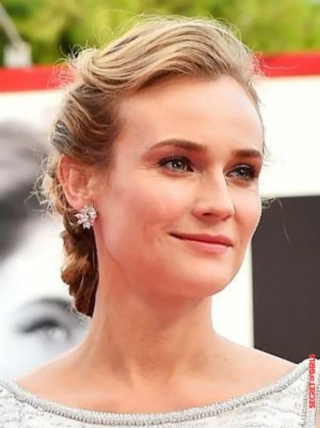 Romantic low bun | 20 hairstyles to steal from Diane Kruger