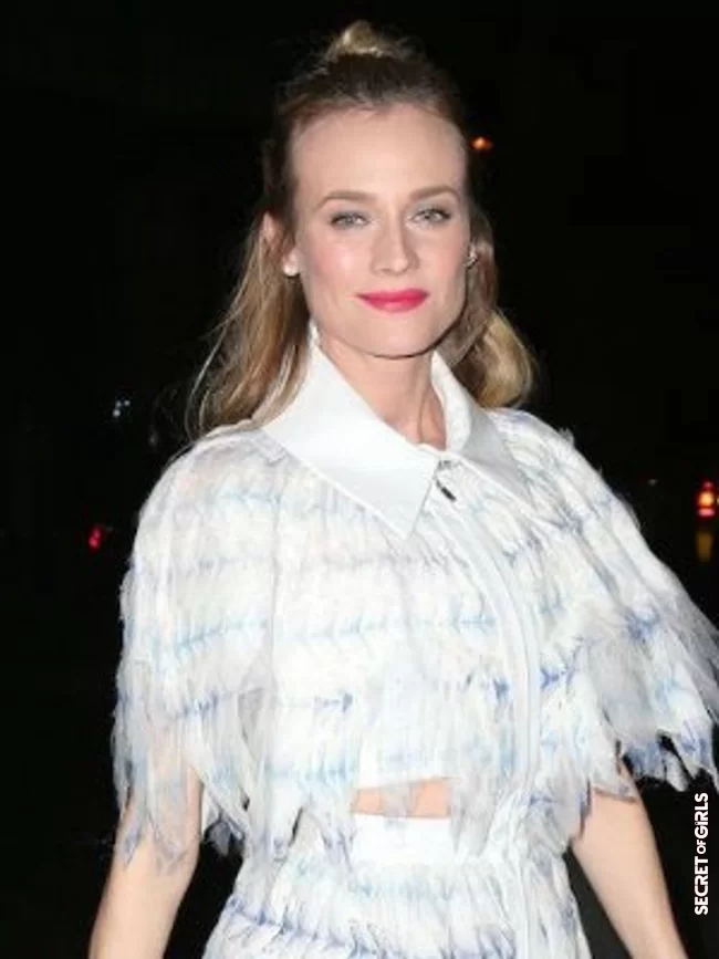 Half bun | 20 hairstyles to steal from Diane Kruger