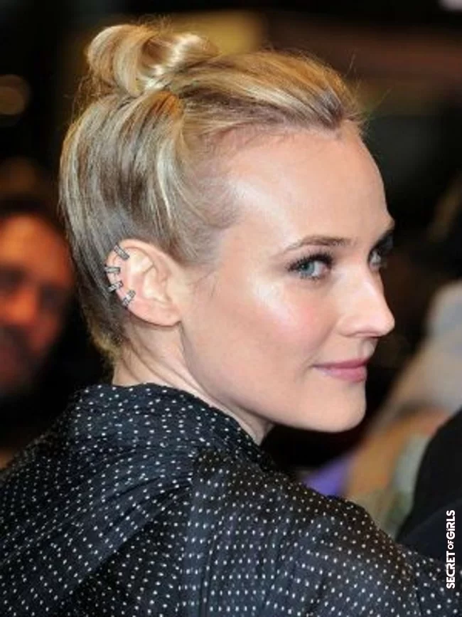 High bun | 20 hairstyles to steal from Diane Kruger
