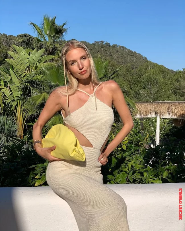 Leonie Hanne with braided strands of hair in Ibiza | This Influencer Hairstyle Trend is Perfect For Summer