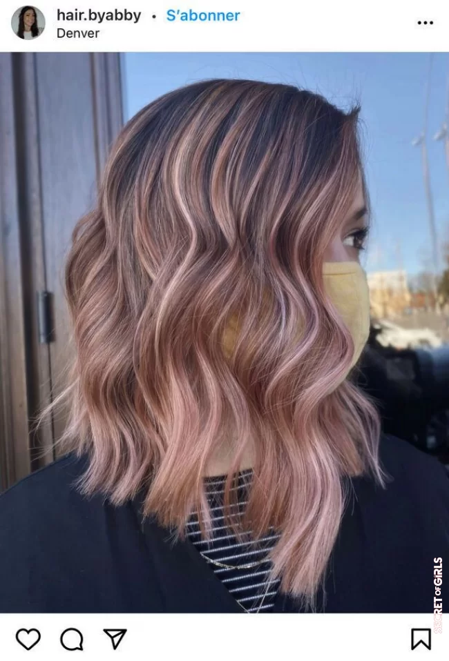 A pink wavy on a long square | Long Square Cut: How To Wear Pastel Colors On This Ultra Trendy Hairstyle?