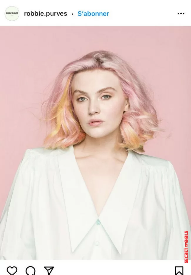 A mix of pink and coral on a long square | Long Square Cut: How To Wear Pastel Colors On This Ultra Trendy Hairstyle?