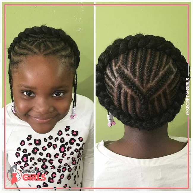 66. Chunky Braided Crown | 170 Cutest Braided Hairstyles for Little Girls (2023 Trends)