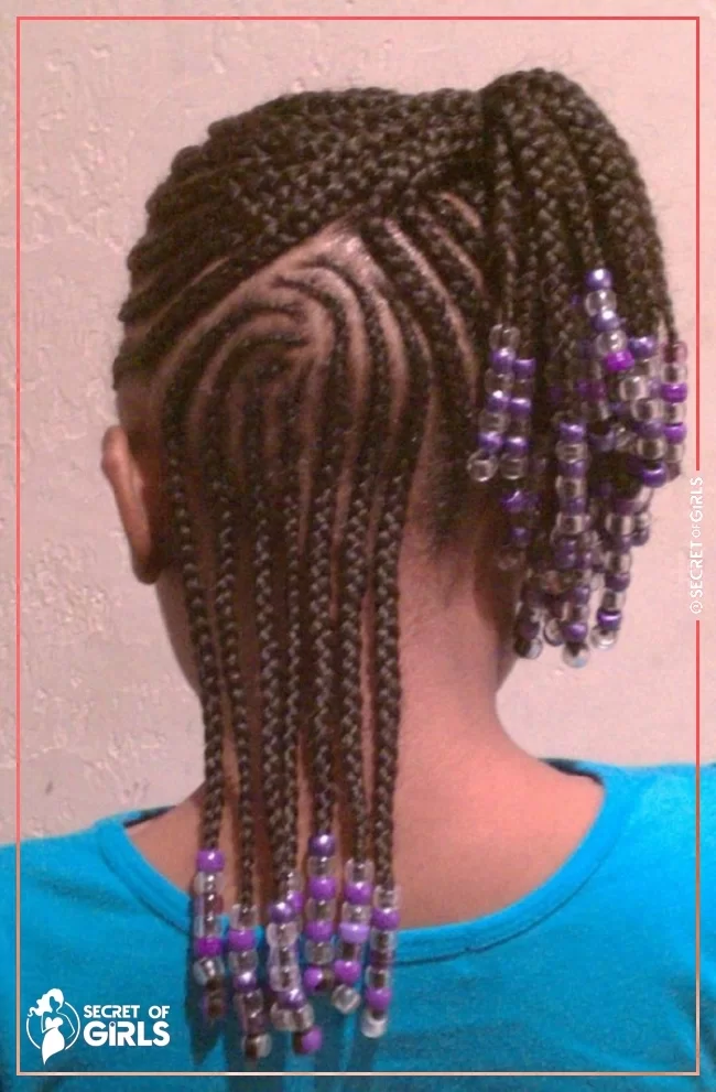 48. Up and Down Braided Hairstyle | 170 Cutest Braided Hairstyles for Little Girls (2020 Trends)