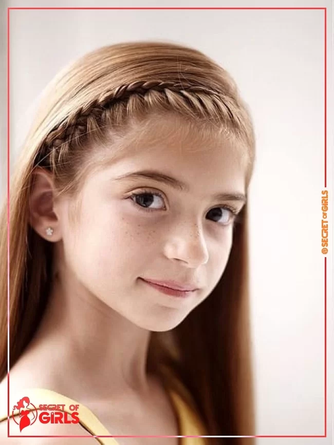 78.&nbsp;French Braided Headband | 170 Cutest Braided Hairstyles for Little Girls (2023 Trends)