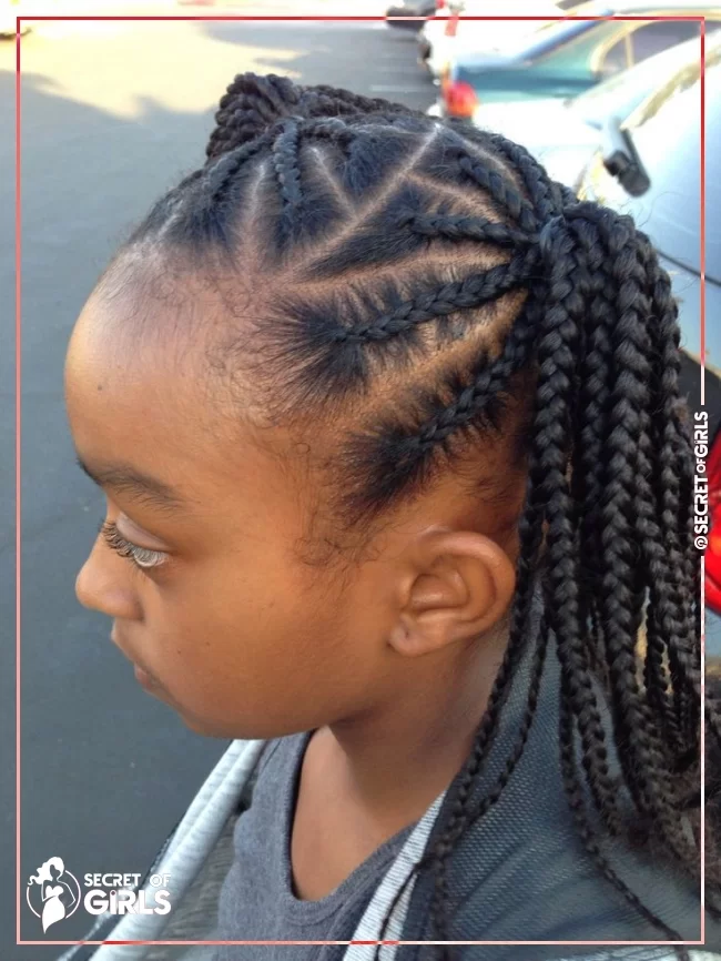 70. Braided Pigtails for little kids | 170 Cutest Braided Hairstyles for Little Girls (2020 Trends)