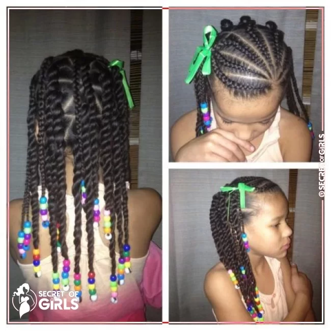 58.Caramel Highlights | 170 Cutest Braided Hairstyles for Little Girls (2023 Trends)