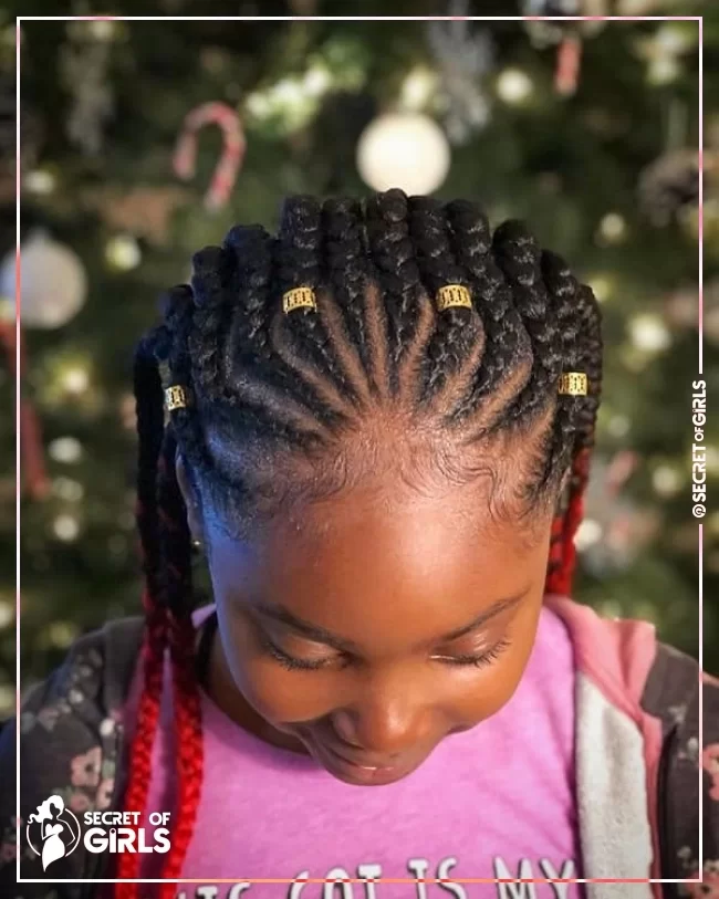 5. Little Girl With Feed In Braids | 170 Cutest Braided Hairstyles for Little Girls (2020 Trends)