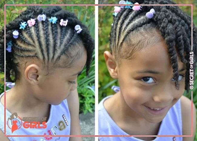 44. One-Sided Wonder | 170 Cutest Braided Hairstyles for Little Girls (2023 Trends)