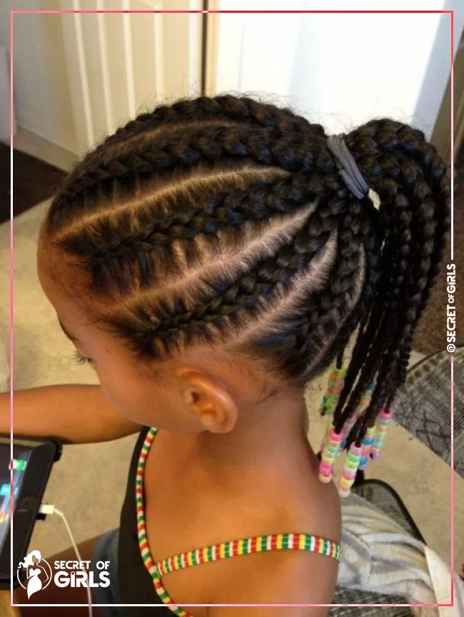 20. Pulled Back | 170 Cutest Braided Hairstyles for Little Girls (2023 Trends)