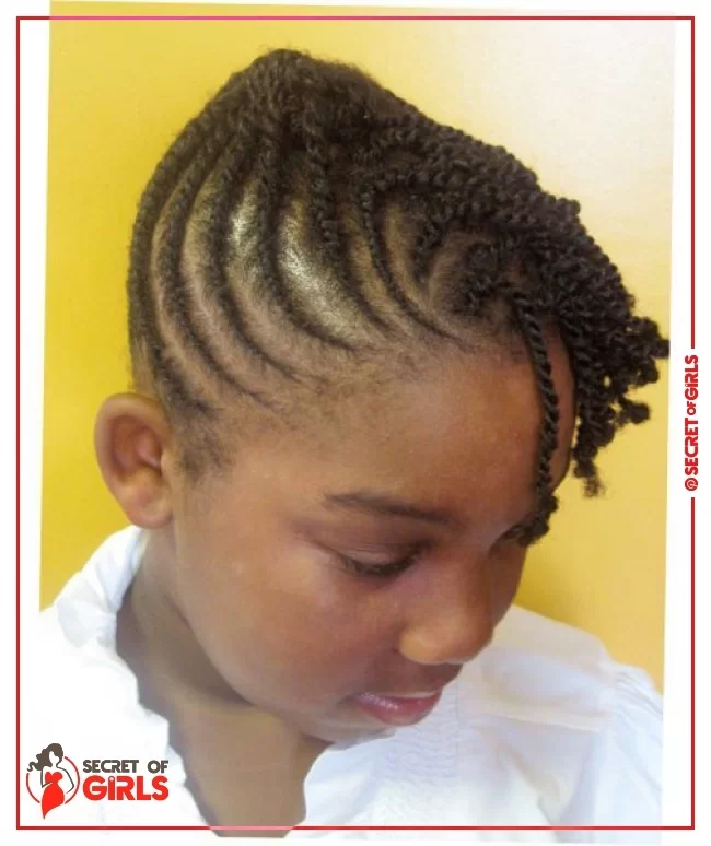 68. Peak Hair | 170 Cutest Braided Hairstyles for Little Girls (2023 Trends)