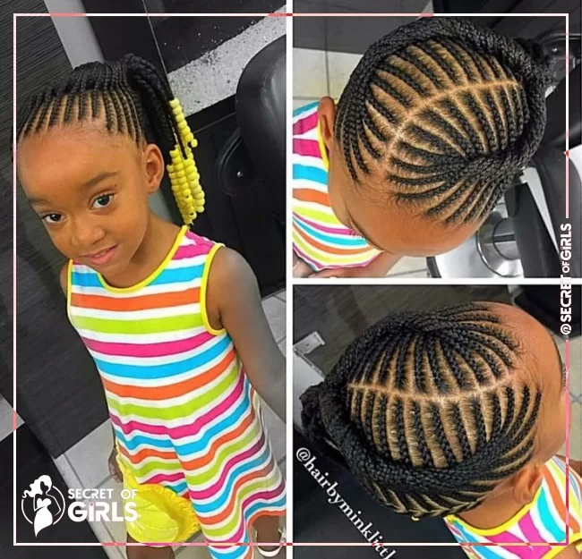 56. Kid&rsquo;s Tribal Braids | 170 Cutest Braided Hairstyles for Little Girls (2020 Trends)
