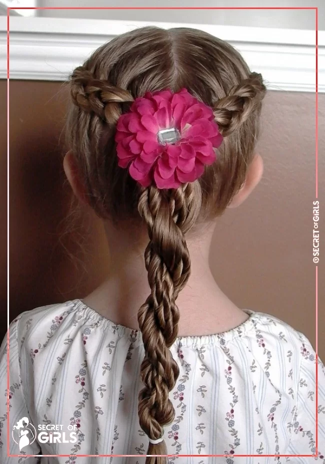 69. Twisted Ponytail | 170 Cutest Braided Hairstyles for Little Girls (2023 Trends)