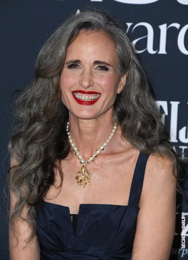 2021 | Gray Hair: At 64, Andie MacDowell is A Silver Mane Goddess