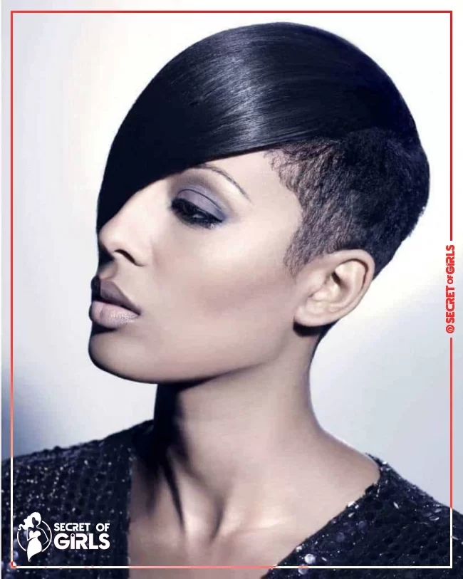Side Swept Undercut | 75 Hottest Short Hairstyles for Black Women
