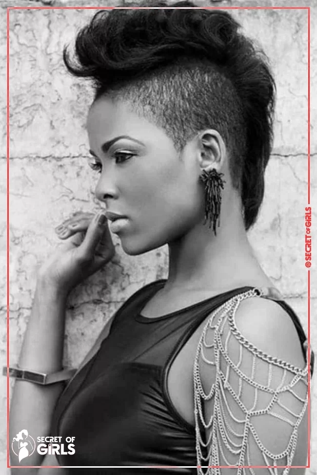Wavy Mohawk | 75 Hottest Short Hairstyles for Black Women
