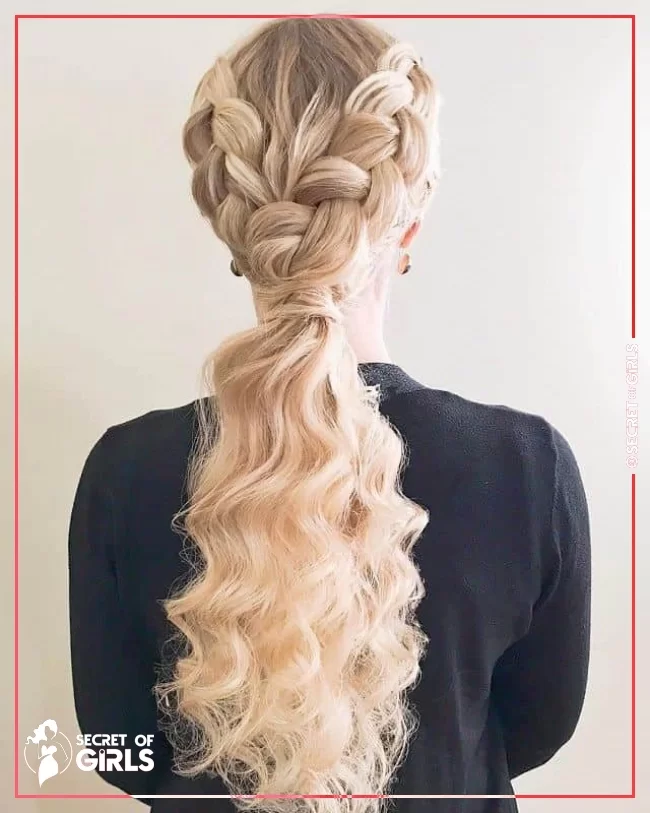 18. Blonde Curly Braids | 35 Most Flattering Curly Blonde Hairstyles