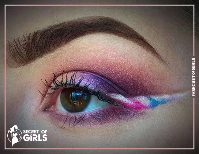 Rainbow Shadow, Unicorn Horn Cat Eye | 25 Ways to be the Queen of Unicorn Makeup