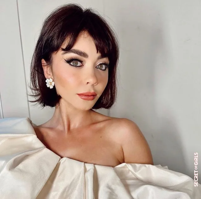 In a bob cut like Sarah Hyland | Fringe Is Back: This Is How The Stars Wear The Trendy Hairstyle