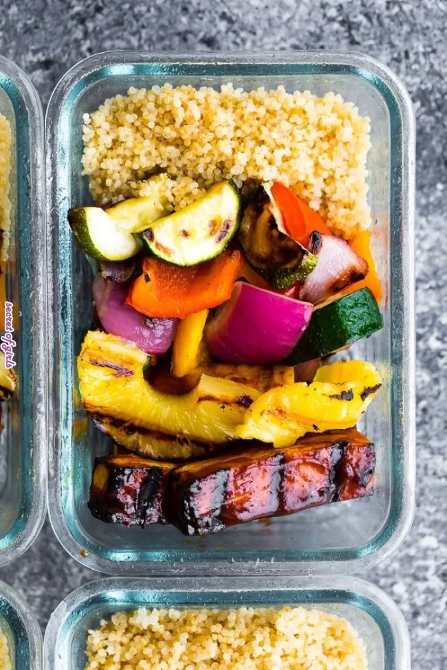 Healthy Recipe You Can Meal Prep on Sunday (Pineapple BBQ Tofu Bowls)