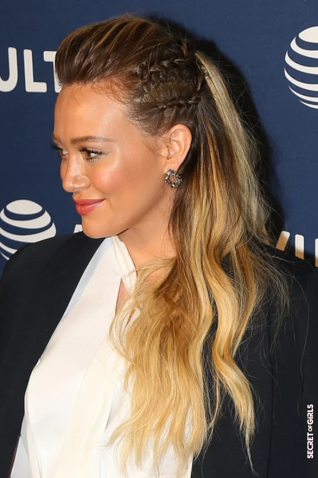Half tail with hull and glued braids for Hilary Duff | From Blake Lively to Olivia Palermo, They All Wear Braids!