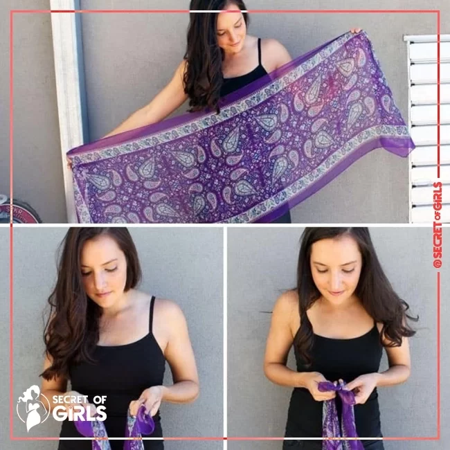 5. Purple Loop | 10 Ways to Turn a Scarf into a Vest