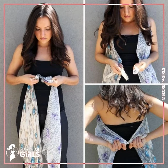 3. Two Scarves, Three Knots | 10 Ways to Turn a Scarf into a Vest