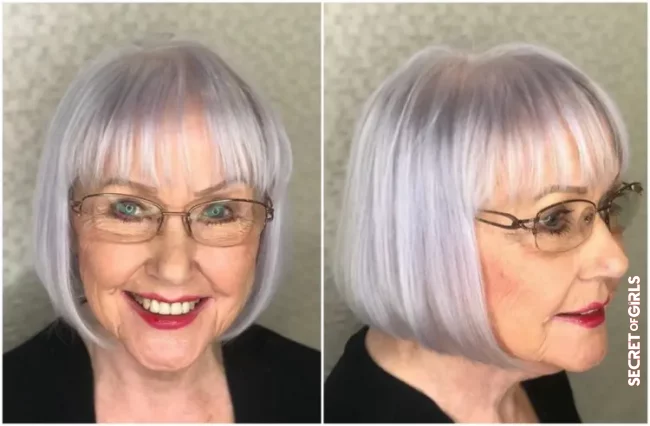 10. Stylish A-line bob with bangs | 11 Modern Hairstyles for Women Over 70