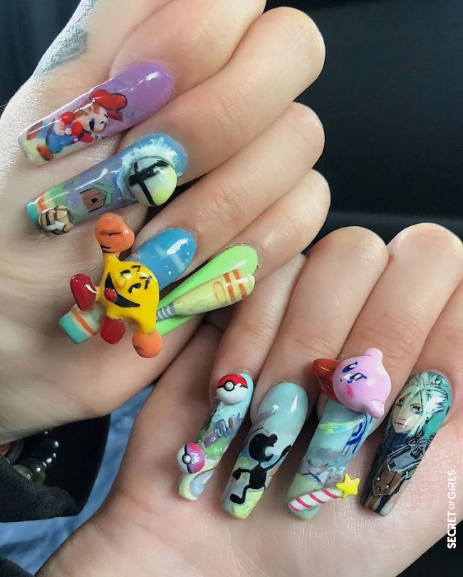 This is how anime-style nail art came about | Nail Art For The Stars - All Of America Is Now Talking About This Artist