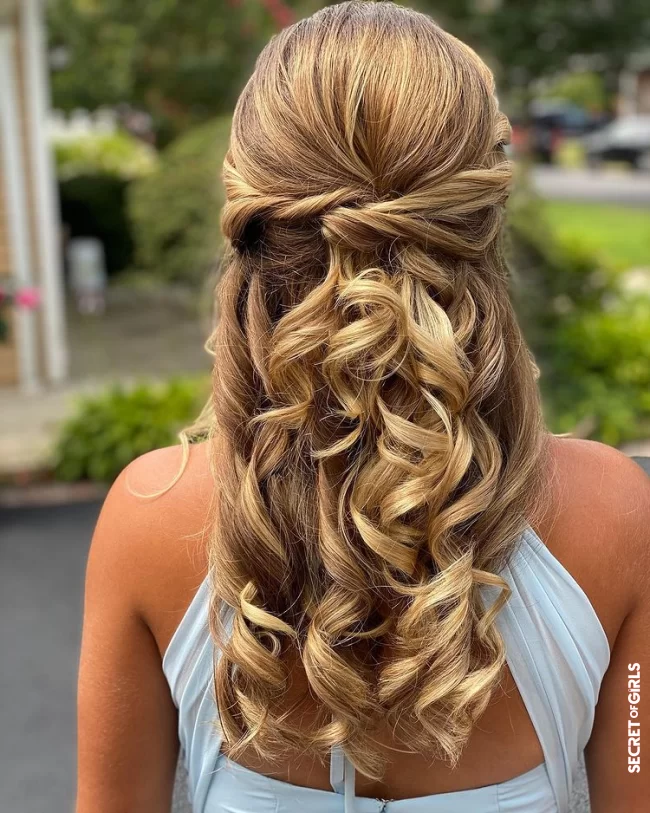 Half up, half down hairstyles for wedding guests | Most beautiful hairstyles for wedding guests: Trends and instructions