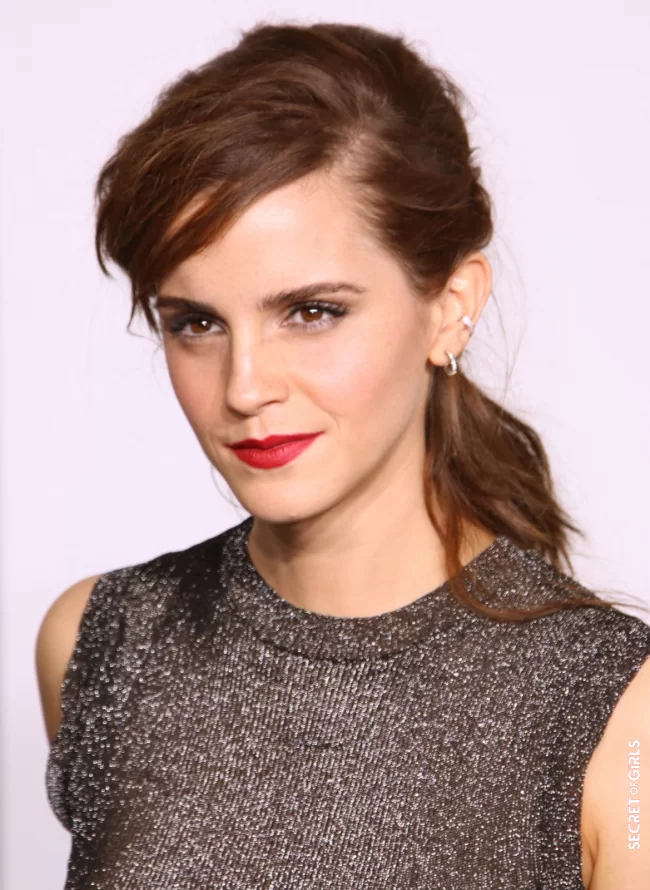 Emma Watson and her Rock ponytail at the 2014 Oscars | Oscars 2021: 30 Celebrity Hairstyles That Have Already Marked The Ceremony