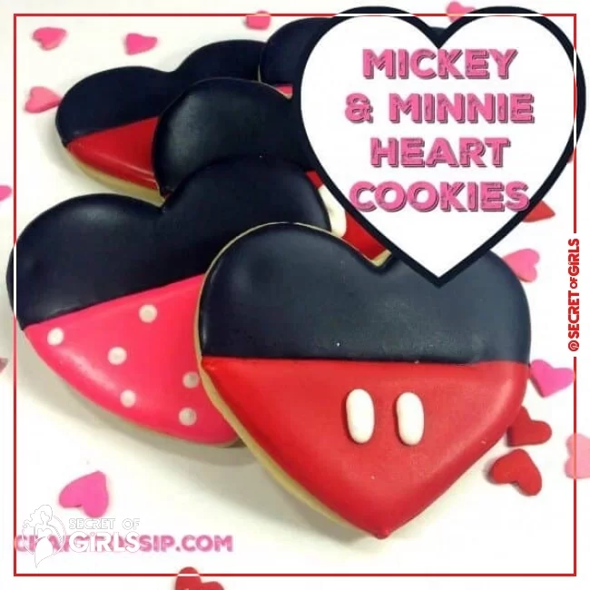 Cute Mickey and Minnie Sugar Cookies | 29 Adorable Valentine’s Day Candy Ideas