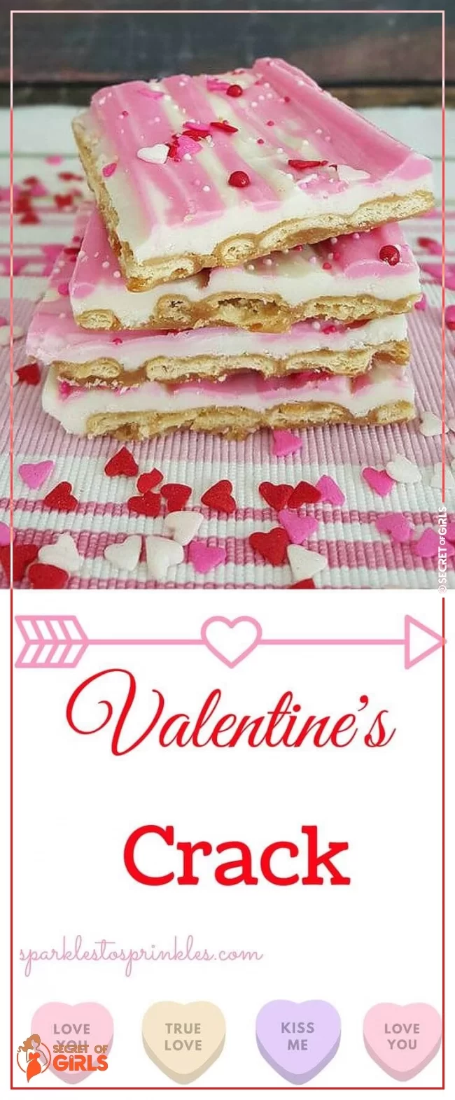 Pink and White Crack Candy | 29 Adorable Valentine’s Day Candy Ideas