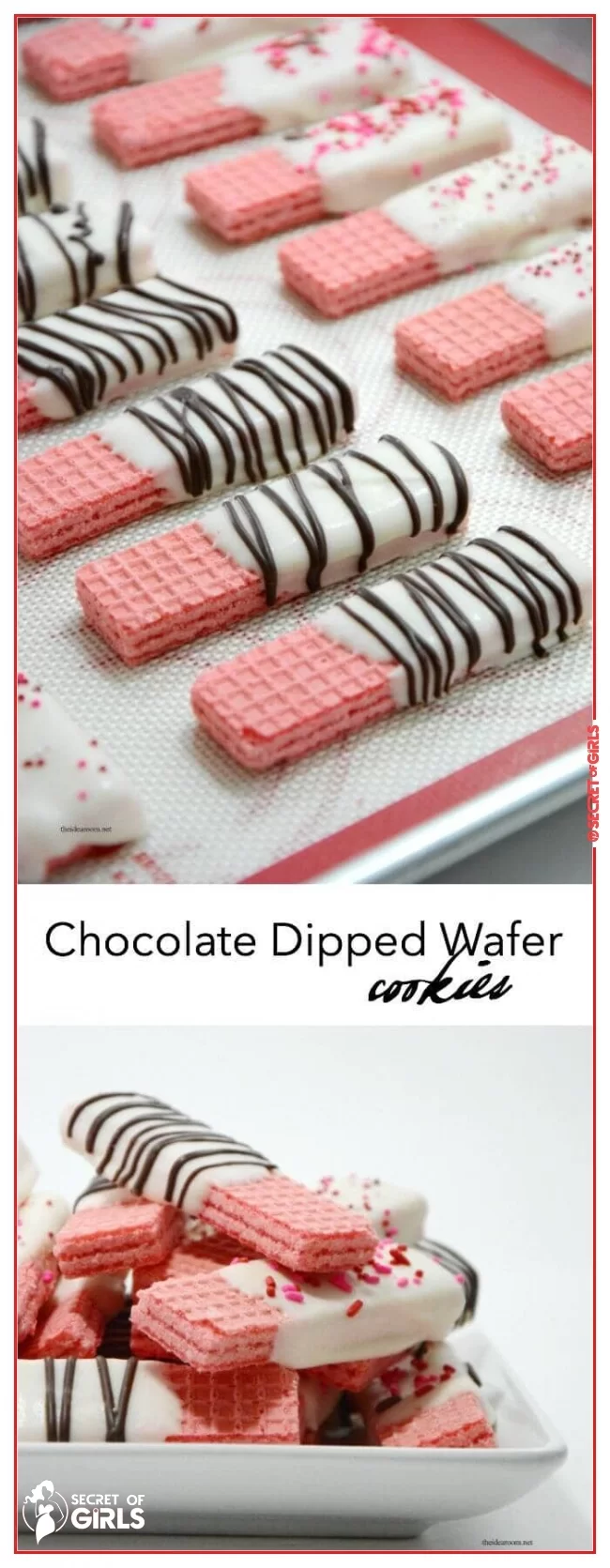 Dip a Wafer Cookie in Chocolate | 29 Adorable Valentine’s Day Candy Ideas