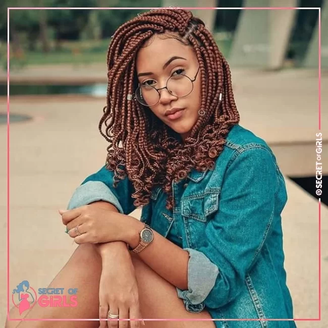 Bob Box Braids with Curly Ends | 35 Best Bob Box Braids for 2020