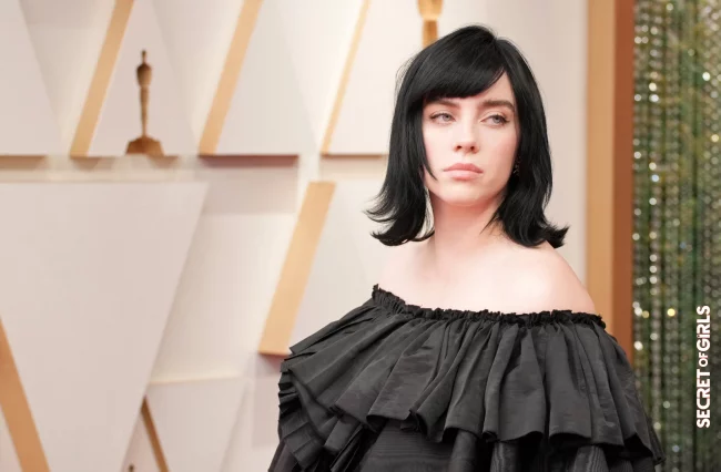 Billie Eilish's hairstyle at the 2022 Oscars | Billie Eilish Put An Edgy Twist on This '50s Red Carpet Haircut