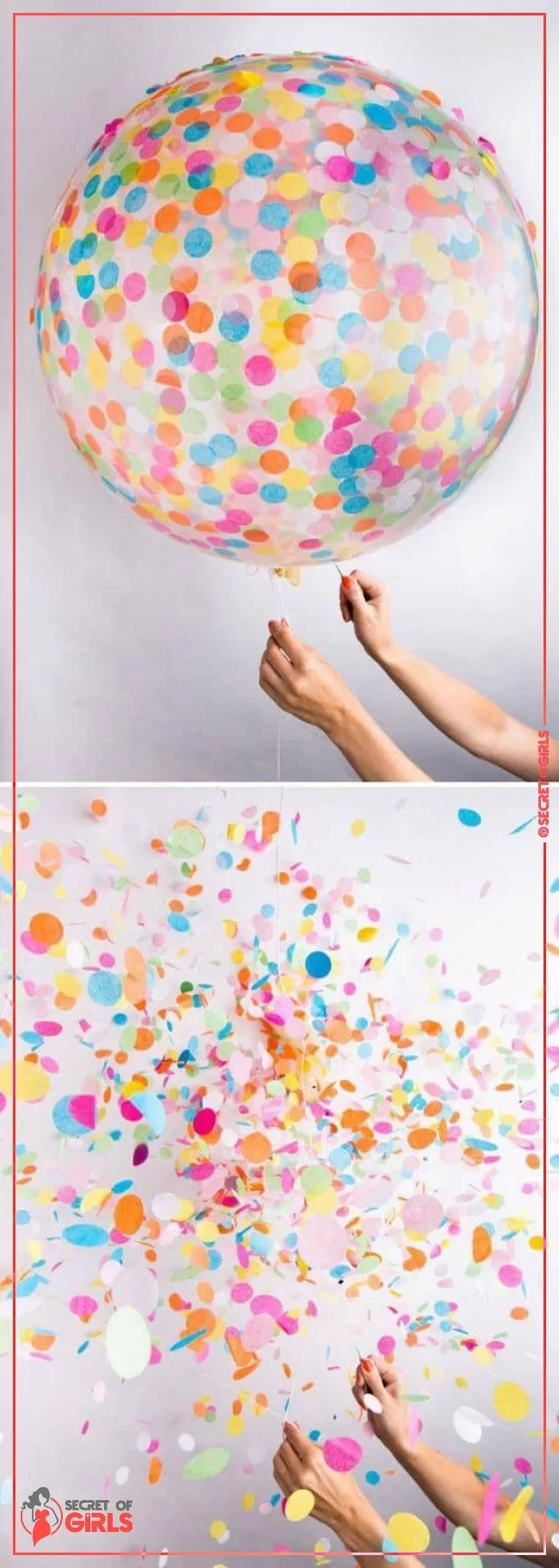 Colorful and Fun Confetti Balloons | 25 Amazing DIY Engagement Party Decoration Ideas