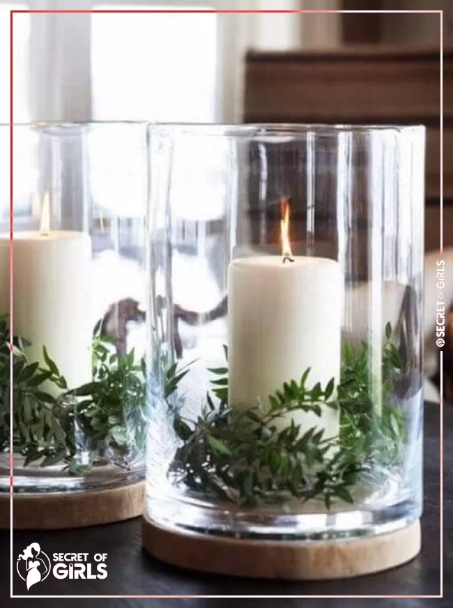 Minimalist Hurricane Jar Centerpiece | 25 Amazing DIY Engagement Party Decoration Ideas