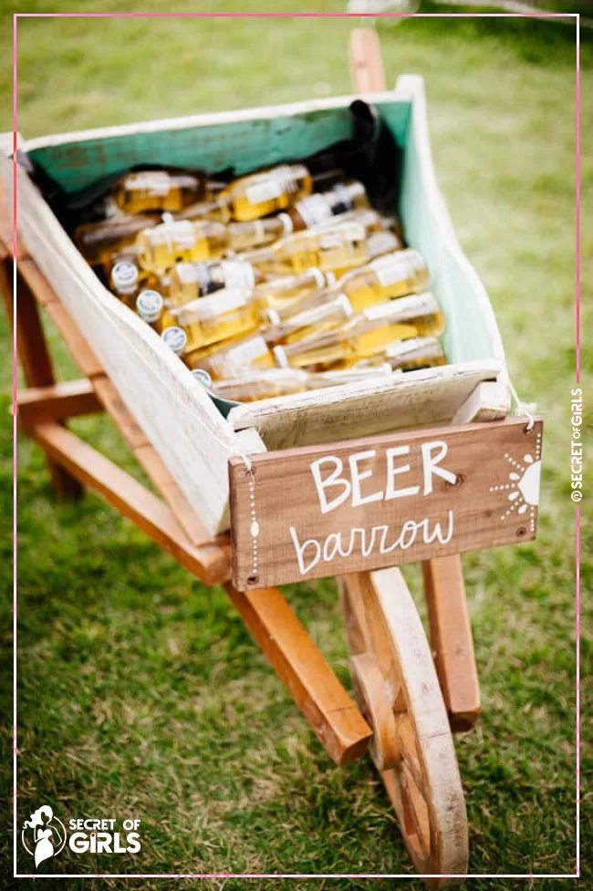 Clever Hand-lettered Beer Bucket | 25 Amazing DIY Engagement Party Decoration Ideas