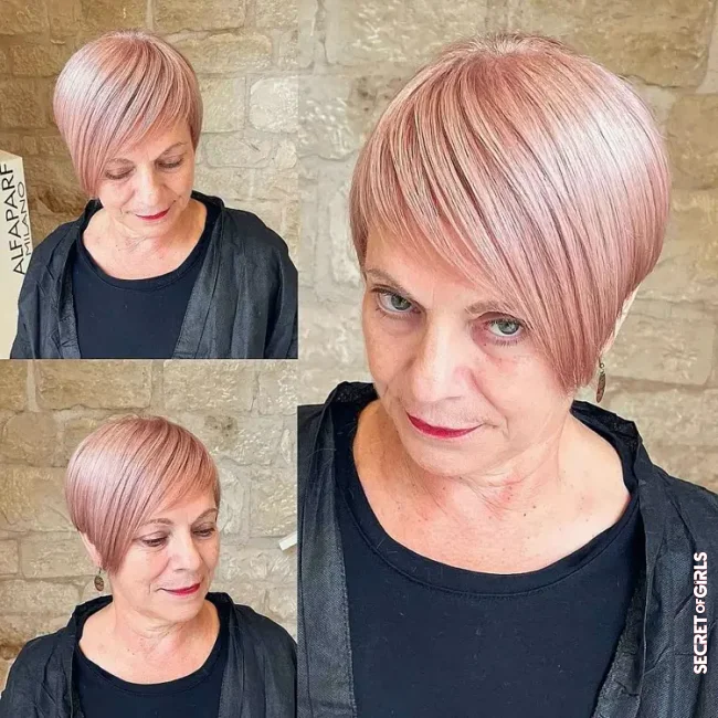 Only the right hair color brings your new long pixie hairstyle to its best advantage | Long Pixie Hairstyles 2022, That Make Women Younger Over 50