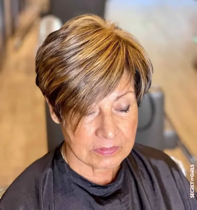 Only the right hair color brings your new long pixie hairstyle to its best advantage | Long Pixie Hairstyles 2022, That Make Women Younger Over 50