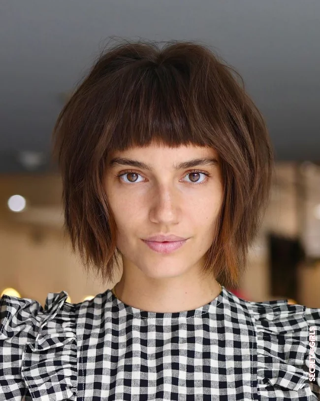 The shaggy bob with bangs brings out your wild side | Bob Hairstyles with Bangs: These 5 Dreamy Cuts are Always Trendy!