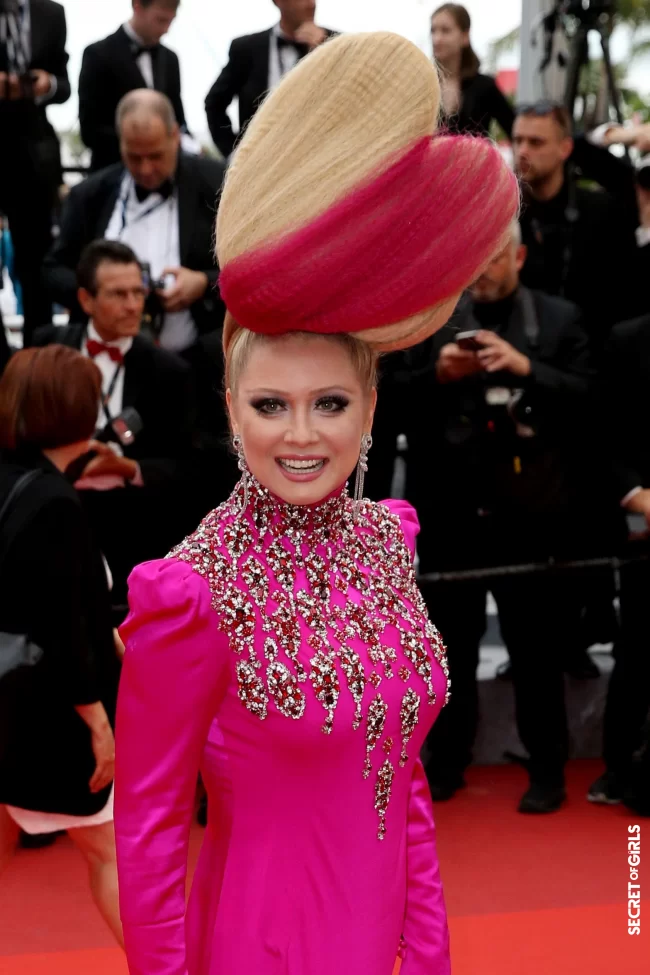 Cannes Film Festival: Elena Lenina, the hair guest | Cannes Film Festival: Improbable Hairstyles Of This Ex Reality TV Starlet Rots The Red Carpet Every Day...