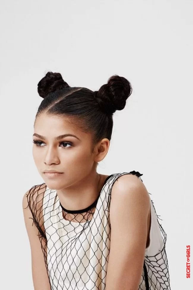 Zendaya | Space Buns: This popular '90s hairstyle returns to center stage