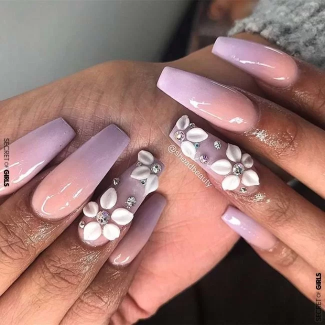 23 Nail Designs and Ideas for Coffin Acrylic Nails 2019